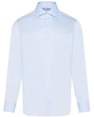 Barba Napoli Spread-Collar Long-Sleeve Shirt - Weiß