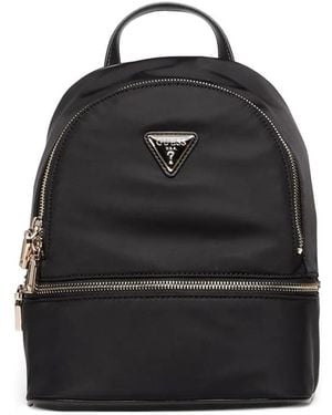 Guess Follie Logo-Appliqué Backpack - Black