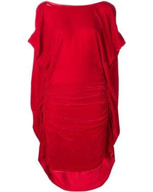 Paula Knorr Gerafftes Midikleid - Rot
