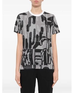 KENZO Logo-Print Polka-Dot T-Shirt - Black
