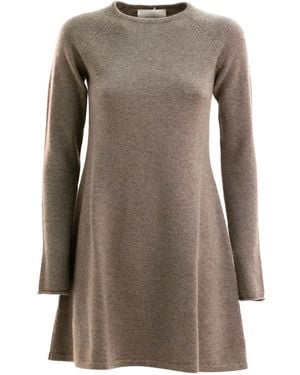 Lisa Yang Minikleid mit Raglanärmeln - Braun