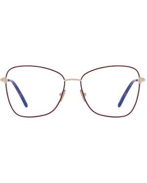Tom Ford Geometric-Frame Glasses - Red