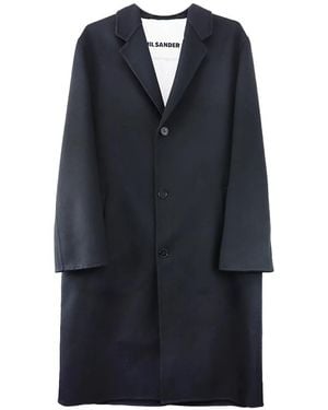 Jil Sander Single-Breasted Coat - Blue