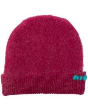 Bonsai Mohair Knitted Beanie - Red