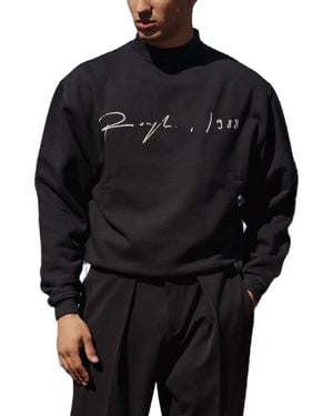 ROUGH Signature Logo-Print Sweatshirt - Black