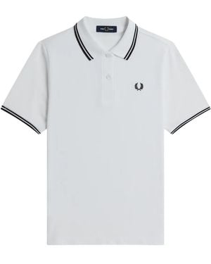 Fred Perry Tipped-Collar Polo Top - White