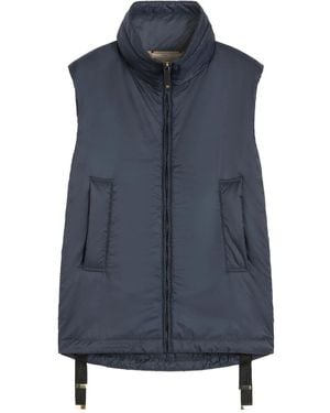Max Mara High-Neck Zip-Front Gilet - Blue