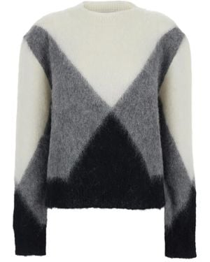 Grifoni Geometrischer Pullover - Grau