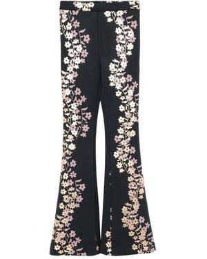 Cynthia Rowley Broek Met Print - Zwart