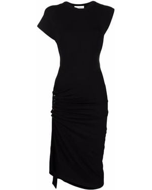 Rabanne Asymmetric Midi Dress - Black