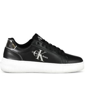 Calvin Klein Baskets Lacées À Logo Imprimé - Noir