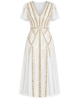 Temperley London Viola Midi Dress - White