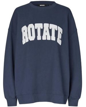 ROTATE BIRGER CHRISTENSEN Logo-Appliqué Sweatshirt - Blue
