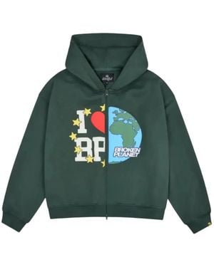 BROKEN PLANET Sudadera My Planet Con Capucha - Verde
