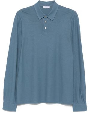 Gran Sasso Long-Sleeves Polo Shirt - Blue