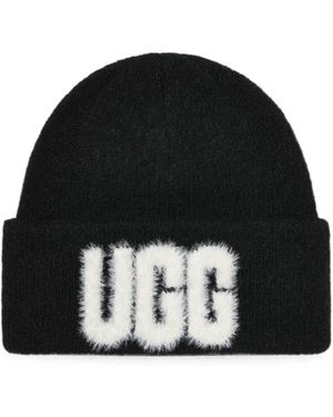 UGG Bonnet En Maille À Logo - Noir