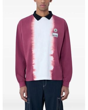 Nomarythm Textile Camisa Con Parche Del Logo Y Cuello En Contraste - Rojo