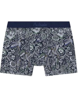 Aubade Floral-Print Boxer - Blue