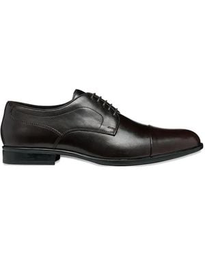 Geox Cap-Toe Lace-Up Shoes - Black