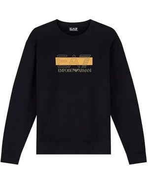 EA7 Logo-Print Sweatshirt - Blue