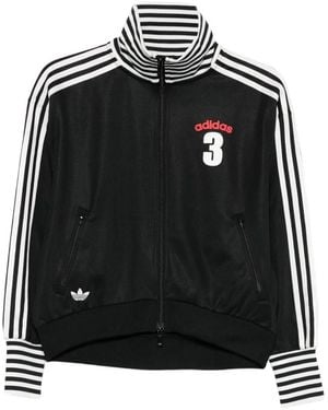 adidas Gestreiftes Strickoberteil - Schwarz
