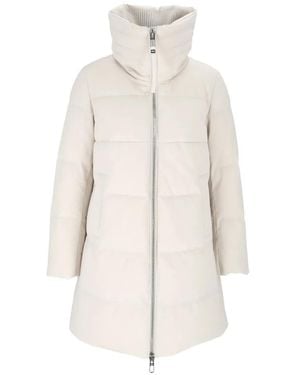 DUNO Padded High-Neck Coat - White