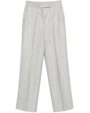 Antonelli Herringbone Tailored Pants - White