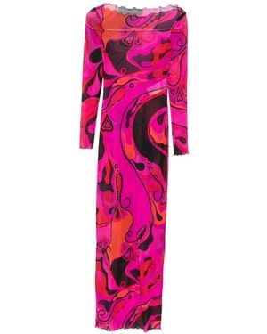 PUCCI Printed Long Dress - Pink