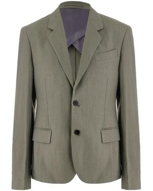 Ferragamo Single Breasted Tailored Blazer - Green