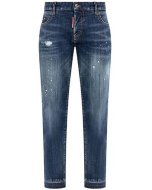 DSquared² Vaqueros Con Efecto Envejecido - Azul