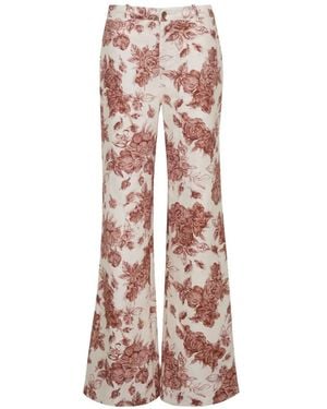 Cara Cara Annie Floral-Pattern Trousers - Pink