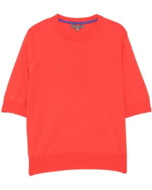 N.Peal Cashmere Crew Neck T-Shirt - Red