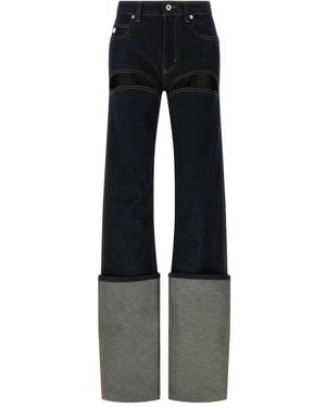 Jean Paul Gaultier Denim Trousers With Cuts On Front Jeans - Blue