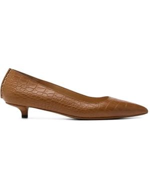 Marsèll Spino Point-Toe Crocodile-Effect Pumps - Brown