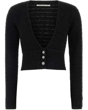 Alessandra Rich Buttoned Cardigan - Black