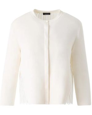 Akris Cardigan Wave Guipure - White