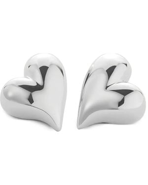 Jenny Bird Art Heart Earrings - Weiß