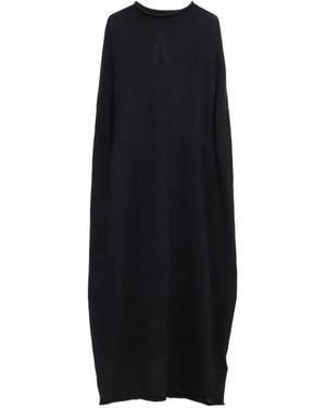 Lauren Manoogian Robe Mi-Longue Bottle Sans Manches À Bordures Roulottées - Black