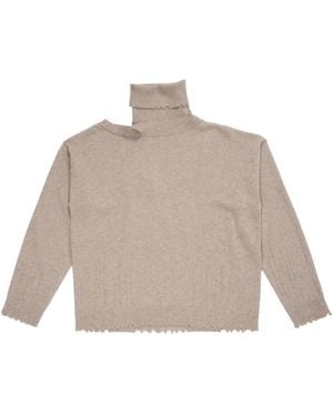 Uma Wang Haut À Découpe Au Dos - Natural