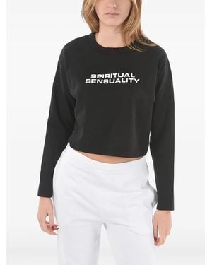 Liberal Youth Ministry T-Shirt Crop Spiritual À Manches Longues - Noir