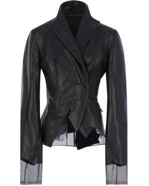 Yehuafan Tulle-Panelled Blazer - Black