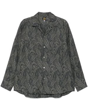 Needles Paisley-Jacquard Shirt - Grey