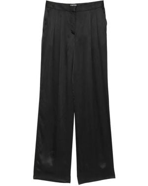 Tom Ford Silk Pleated Pants - Black