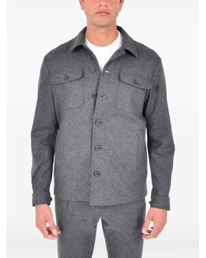 Drumohr Buttoned Pocket Shirt - Grey