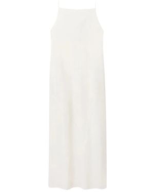 Another Tomorrow Abito Con Scollo Squadrato - Bianco
