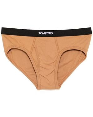 Tom Ford Bragas Con Logo En La Cintura - Neutro