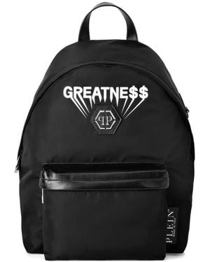 Philipp Plein プリント バックパック - ブラック