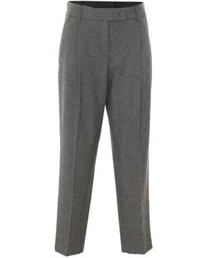 RUE DU BAC Straight-Leg Tailored Trousers - Grey