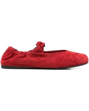 Miu Miu Ballerinas aus Wildleder - Rot