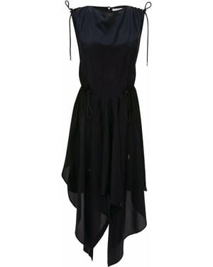 JW Anderson Asymmetric-Hem Midi Dress - Black